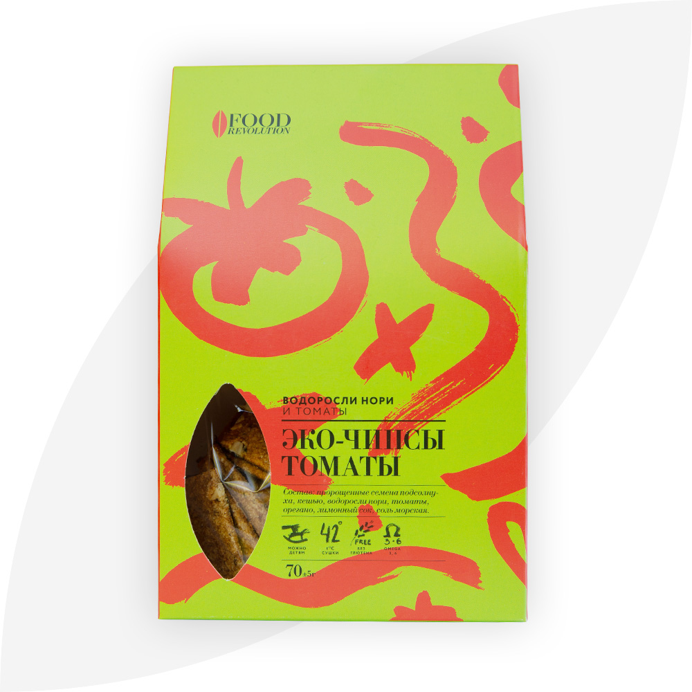 

Эко-чипсы Food Revolution mini водоросли нори и томаты 70 г