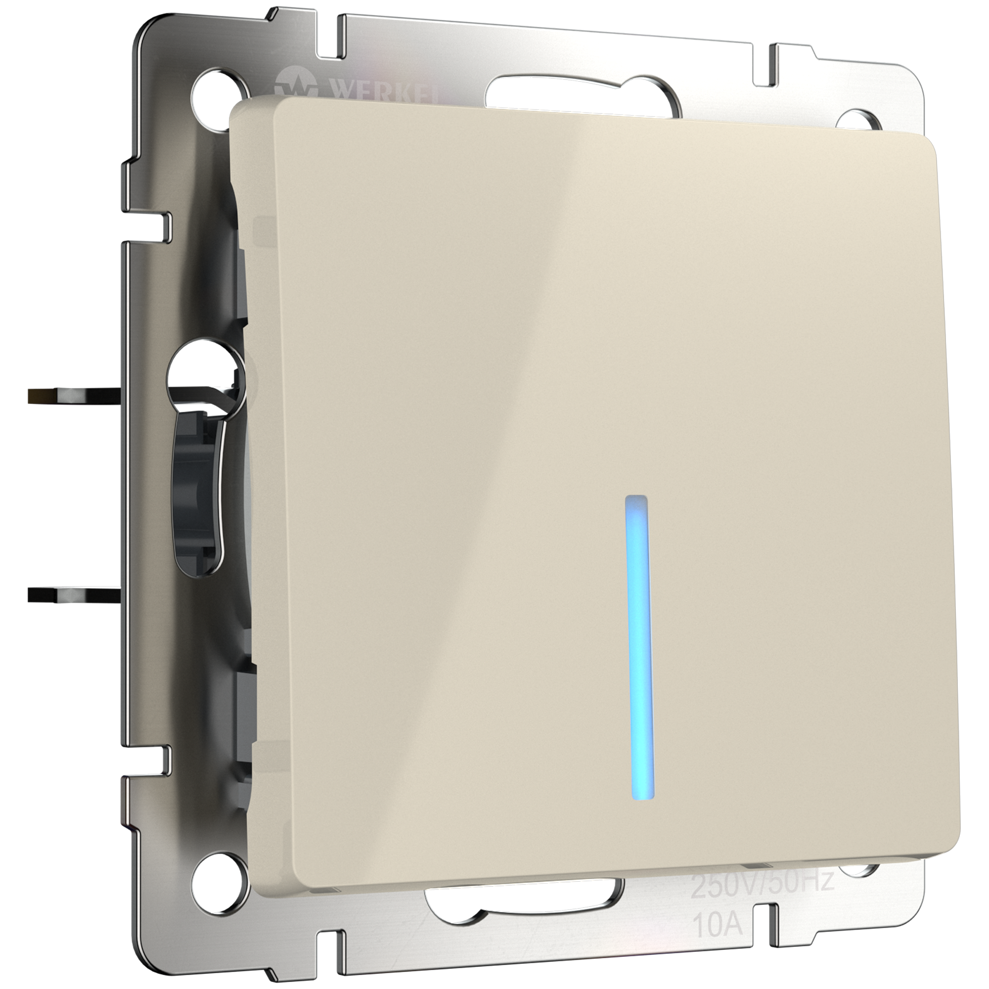 фото Выключатель werkel wl03-sw-1g-2w-led-ivory слоновая кость