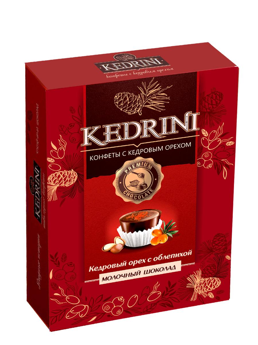 

Конфеты (7) Kedrini. Кедровый орех с облепихой в молочном шоколаде, 80 г