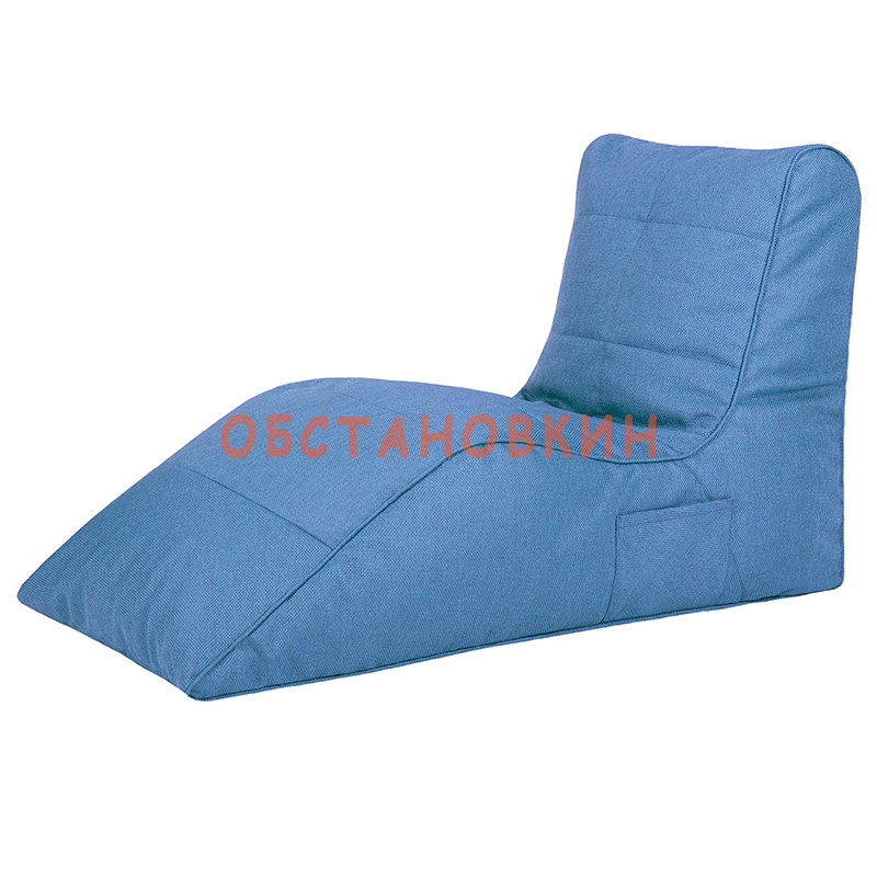 Бескаркасный модульный диван Папа Пуф Cinema Sofa 3XL, рогожка, Blue