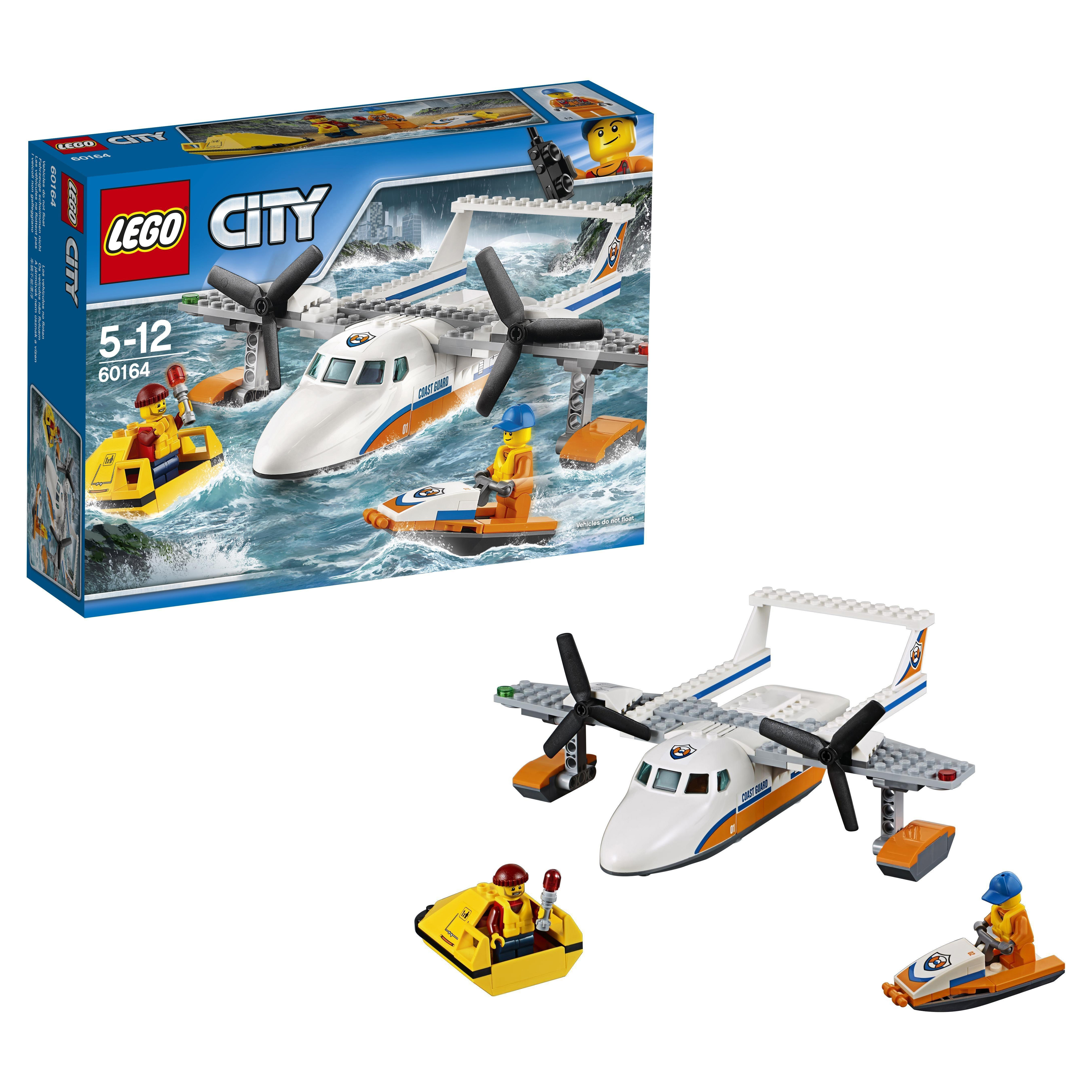 

Конструктор LEGO City Coast Guard Спасательный самолет береговой охраны (60164), конструктор lego city coast guard спасательный самолет береговой охраны 60164
