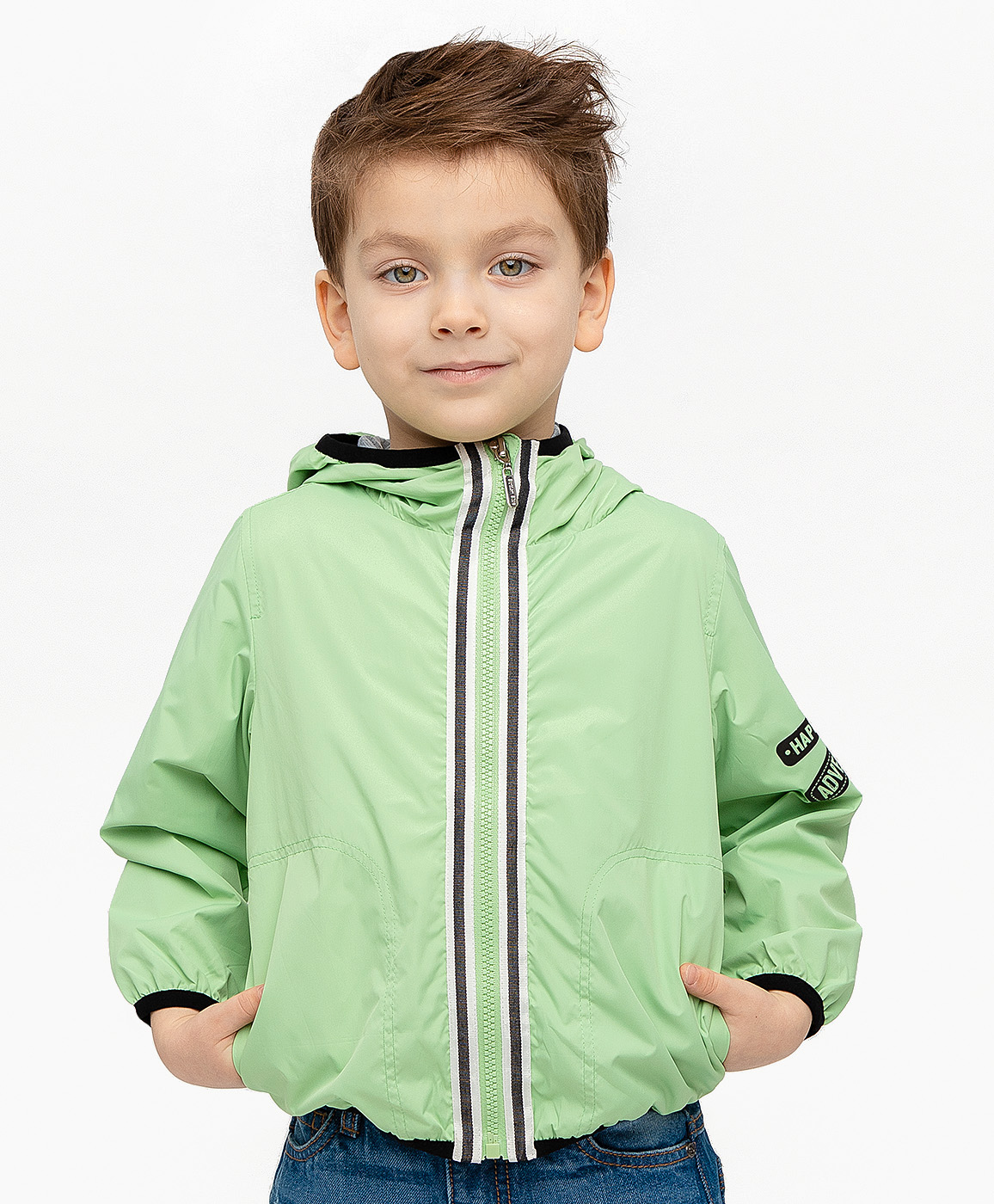 

Ветровка для мальчиков Button Blue, цв. салатовый, р-р 104, 120BBBC40015500