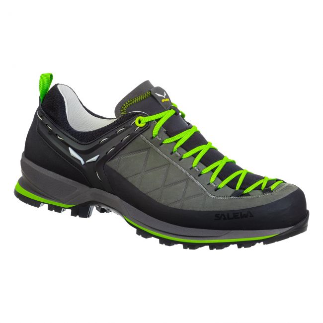 фото Ботинки salewa mountain trainer leather men's, smoked/fluo green, 9 uk