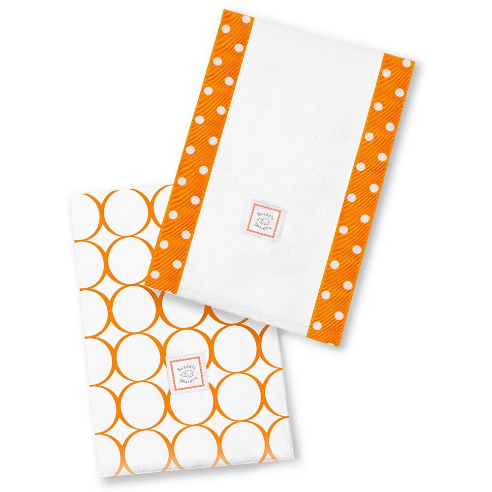 

Полотенчики SwaddleDesign Baby Burpie Set Orange Mod
