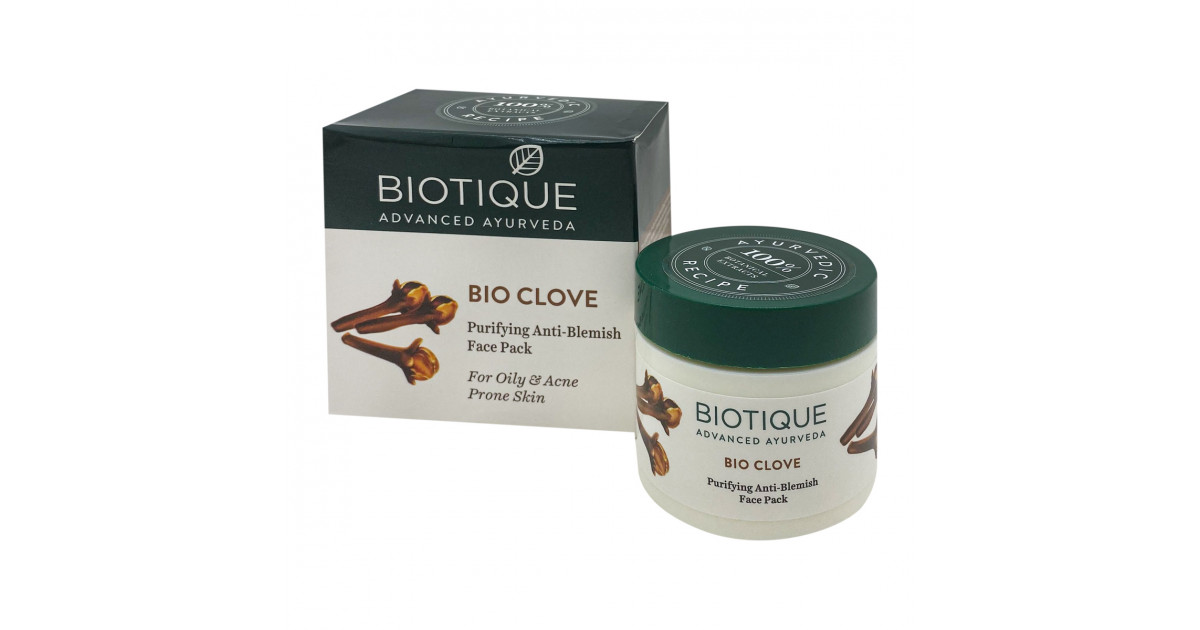 Маска для лица Biotique Bio Clove, 75 г маска для лица 50 г bio morning nectar visibly flawless face pack biotique