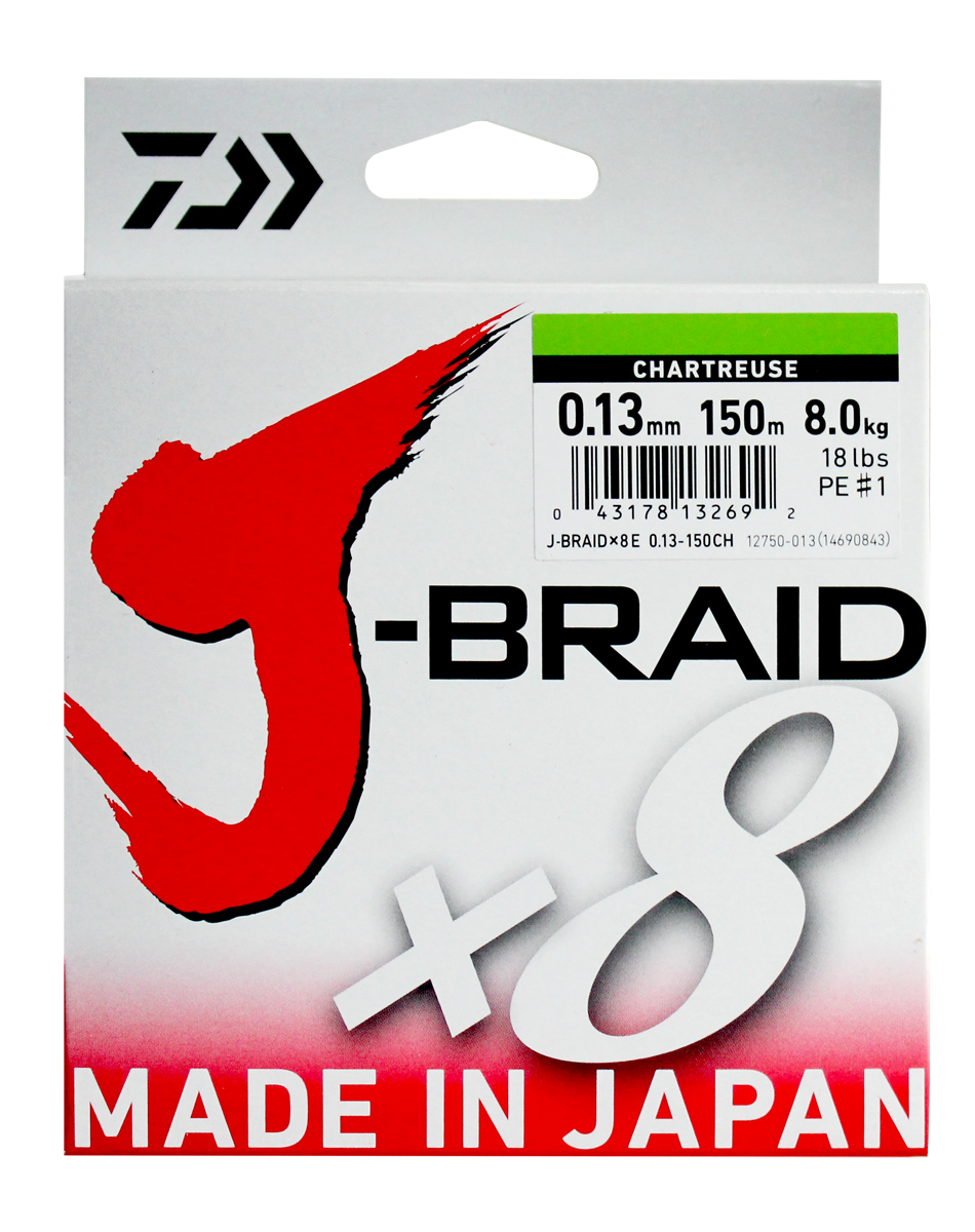 

Леска плетеная Daiwa J-Braid X8 0,06 мм, 300 м, 4 кг, yellow, J-Braid X8