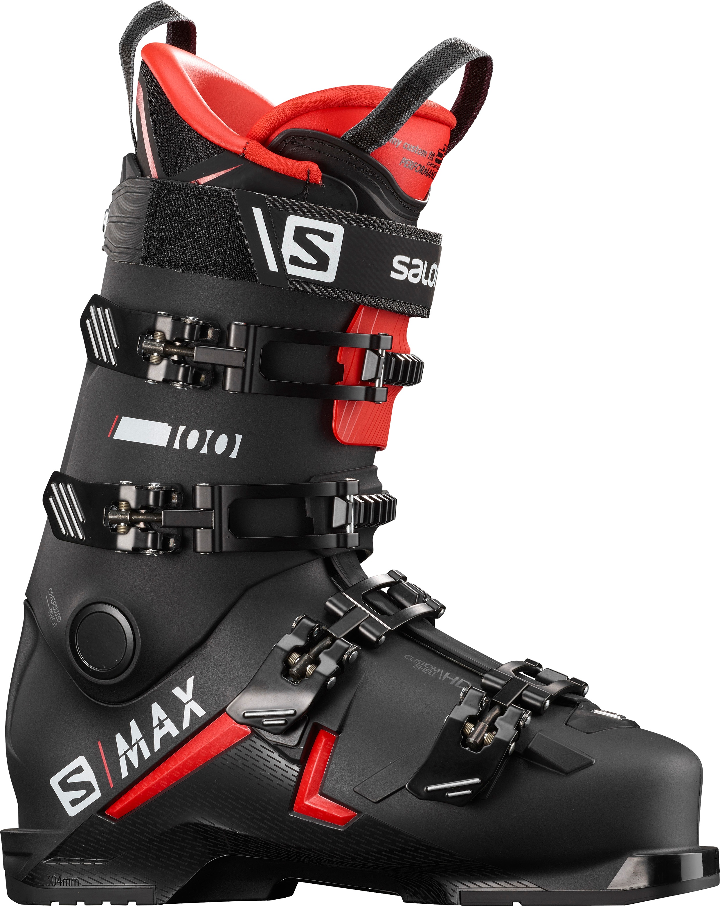 фото Горнолыжные ботинки salomon s/max 100 2021, black/red/white, 28