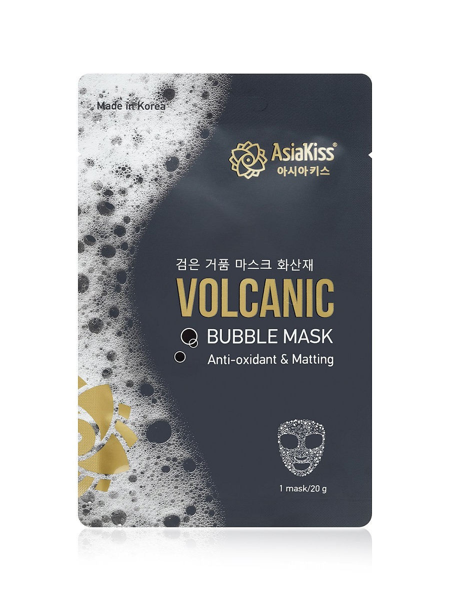 фото Маска с вулканическим пеплом, asiakiss, 20г volcanic bubble mask
