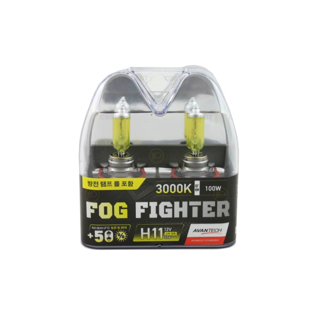 фото Лампа высокотемпературная avantech fog fighter h11 12v 55w 3000k - 2 шт.