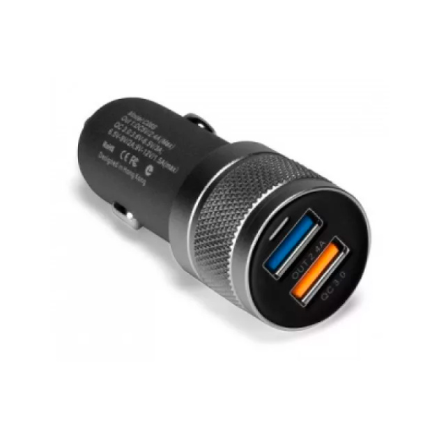 

Автозарядка IDMIX C06S 18W на 2 USB-порта с функц быстрой зарядки Qualcomm QC 3.0. Черная.