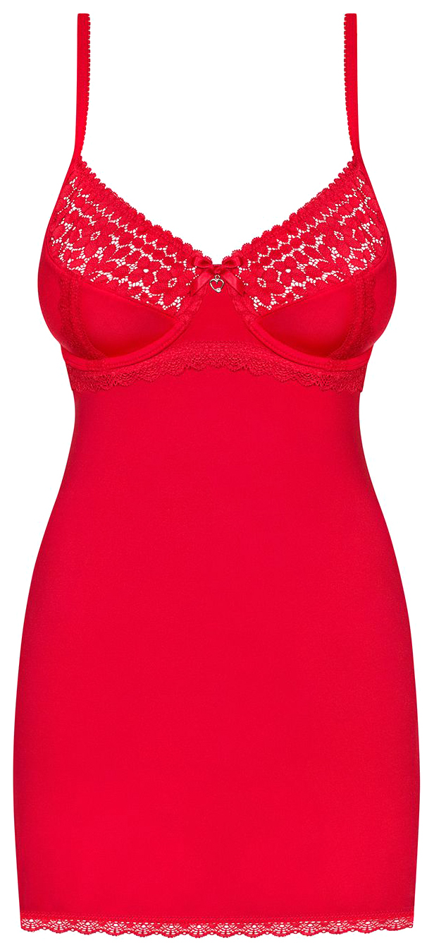

Соблазнительная короткая сорочка Jolierose Obsessive, Красный, Jolierose