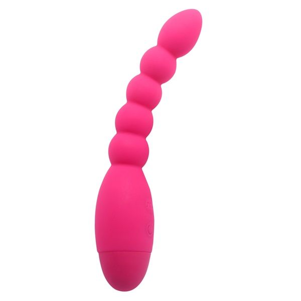 фото Розовый анальный вибростимулятор-елочка lovers beads 19 см howells