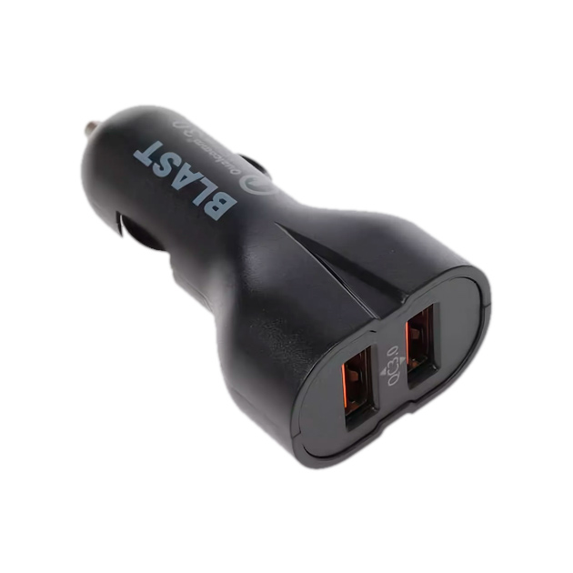 фото Автомобильный адаптер питания blast bca-023qc quick charge 3.0 3.1а 2 usb-порта, чёрный