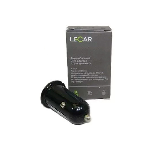 Адаптер автомобильный LECAR000045209 2хUSB 2.1А в прикуриватель