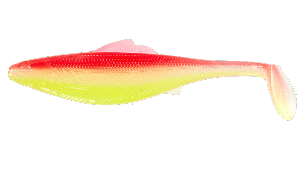 

Силиконовая приманка Lucky John Pro Series Roach Paddle Tail 89 мм, G08, 6 шт., Красный;желтый, Pro Series Roach Paddle Tail