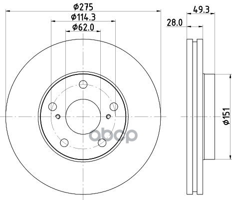 фото Диск тормозной nisshinbo nd1059k