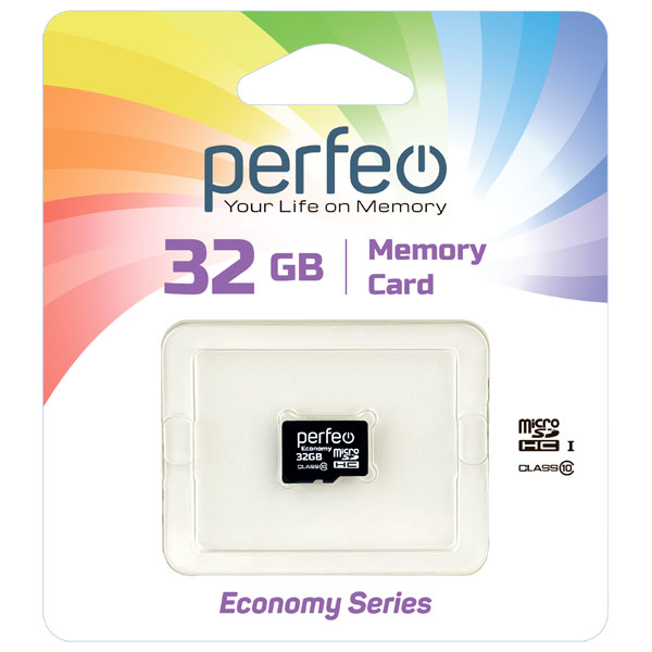 Карта памяти Perfeo microSD 32GB High-Capacity (Class 10) без адаптера economy series