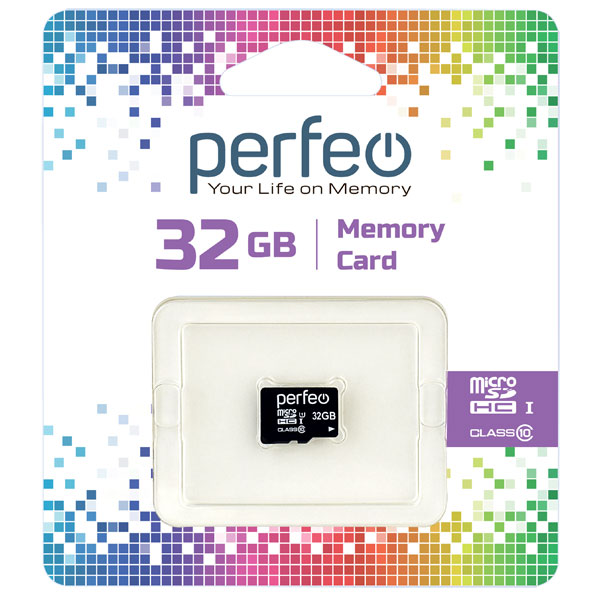 Карта памяти Perfeo microSD 32GB High-Capacity (Class 10) без адаптера