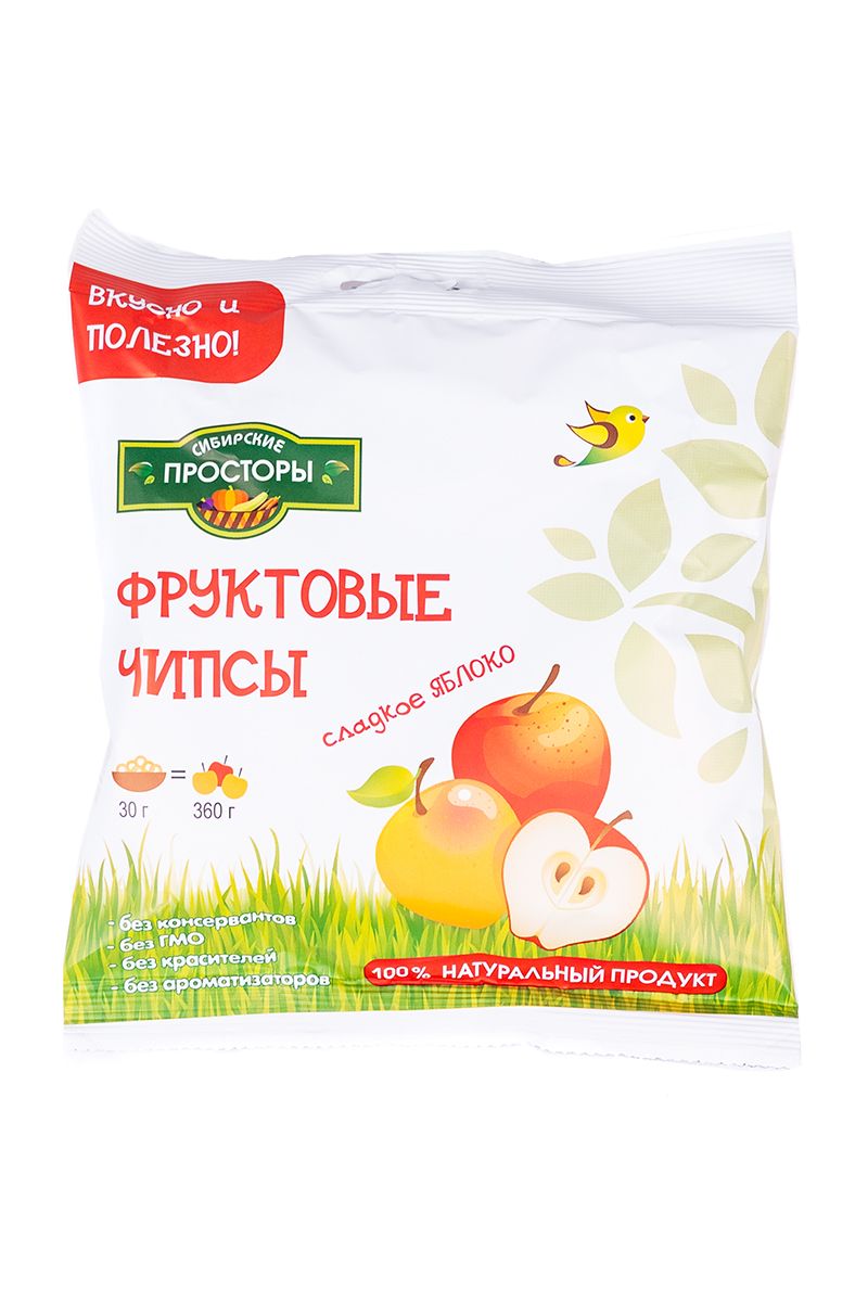 

Чипсы Сибирские Просторы яблоко сладкое 30 г