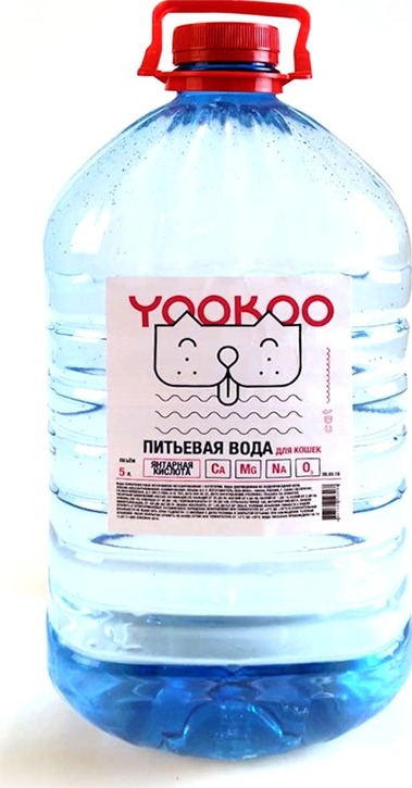 Вода для кошек питьевая Yookoo, 5 л