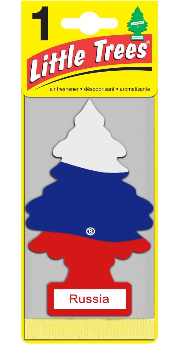 фото Ароматизатор car-freshner подвесной бумажный елочка, российский флаг