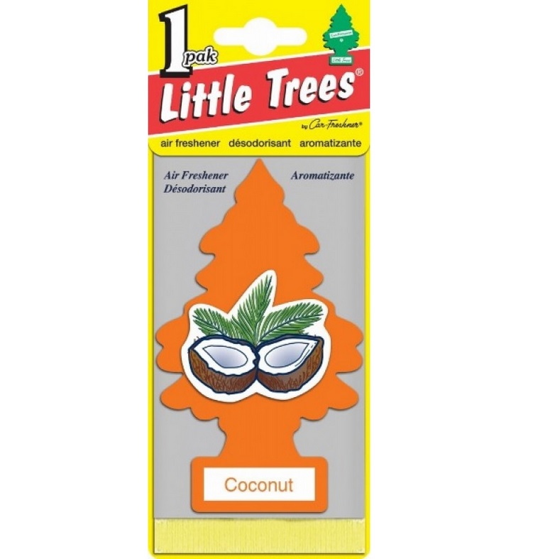 

Ароматизатор Car-Freshner Елочка Кокос пропитанный пластинка кокос U1P-10317-RUSS, Оранжевый