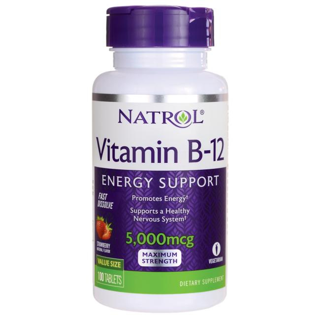 Купить Витамин B12 Natrol Vitamin B-12 5000 FD 100 таблеток