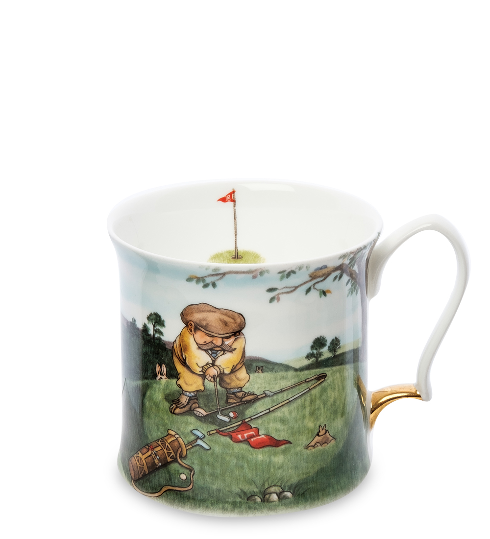 фото Кружка "однажды в парко-ди-рома" (parco di roma golf pavone) pavone bone china