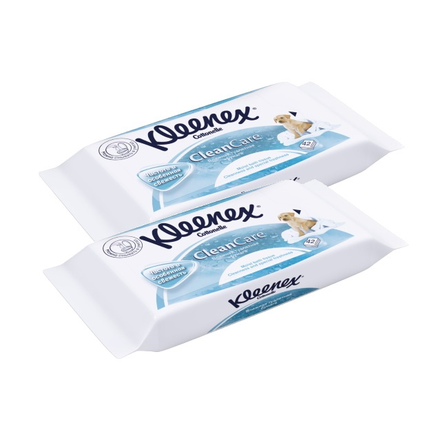 фото Влажная туалетная бумага kleenex 42шт (набор из 2 штук)