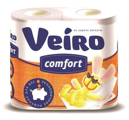 Купить Туалетная бумага Veiro Comfort белая двухслойная