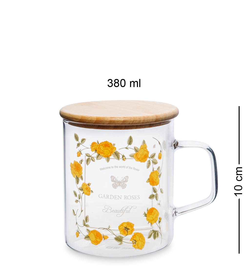 фото Кружка с крышкой "розовый сад" art home gs-46/4