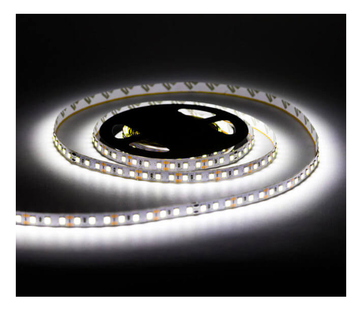 фото Светодиодная лента smd 2835, 120 led, 12 в, 9.6 вт, ip65 1200 лм, холодный белый (6500 к) urm