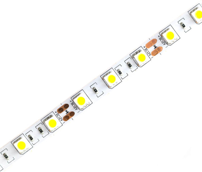 фото Светодиодная лента smd 5050, 60 led, 12 в, 14.4 вт, ip22, 1200 лм, холодный белый (6500 к) urm