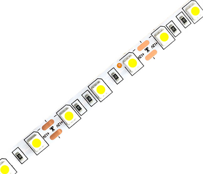 

Светодиодная лента SMD 5050, 60 LED, 12 В, 14.4 Вт, IP22, 1200 лм, (4000 К)