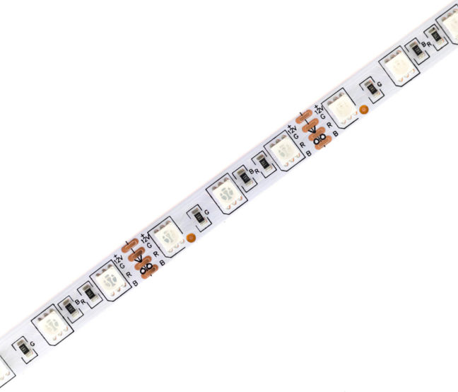 фото Светодиодная лента smd 5050, 60 led, 12 в, 14.4 вт, ip22, 1200 лм, rgb urm