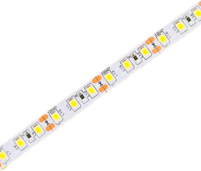 фото Светодиодная лента smd 2835, 120 led, 12 в, 9.6 вт, ip22, 1200 лм, холодный белый (6500 к) urm