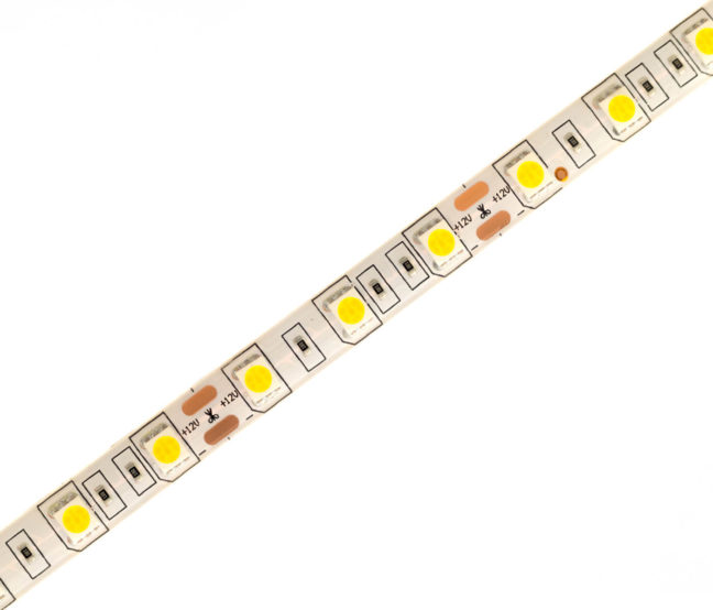 фото Светодиодная лента smd 2835, 120 led, 12 в, 9.6 вт, ip22, 1200 лм, теплый белый (3000 к) urm