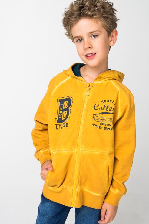 фото Толстовка для мальчика boboli, цв.желтый, р-р 104