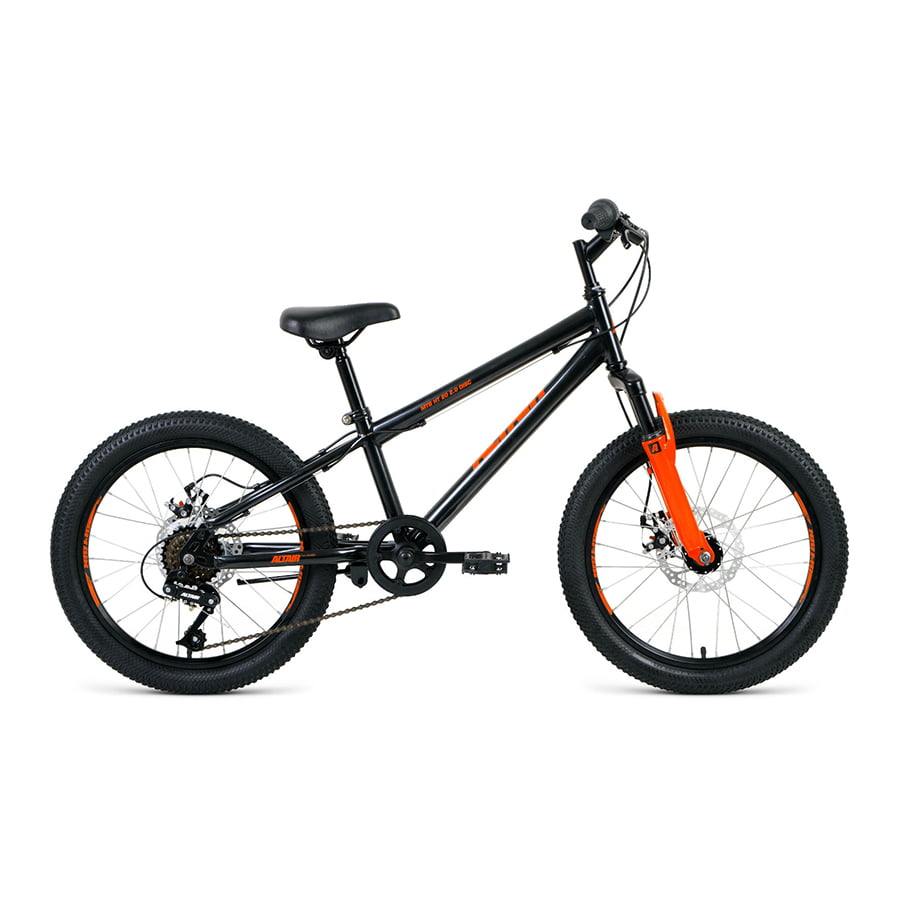 фото Велосипед altair mtb ht 20 2.0 disc 2020 10.5" черный/оранжевый