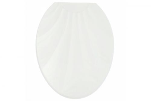 фото Крышка-сиденье для унитаза росспласт ракушка, белый