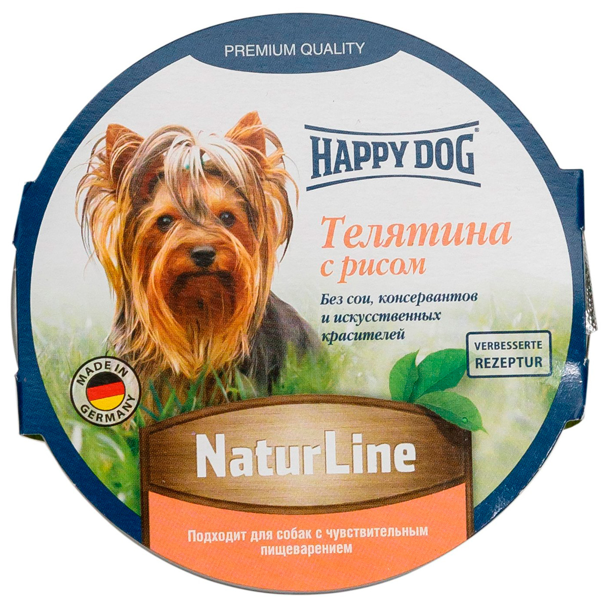 фото Консервы для собак happy dog naturline, паштет с телятиной и рисом, 11шт по 85г