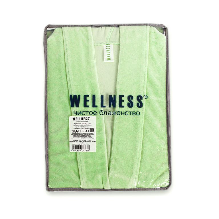 

Домашний халат женский Wellness Леди зеленый 44-46, Леди