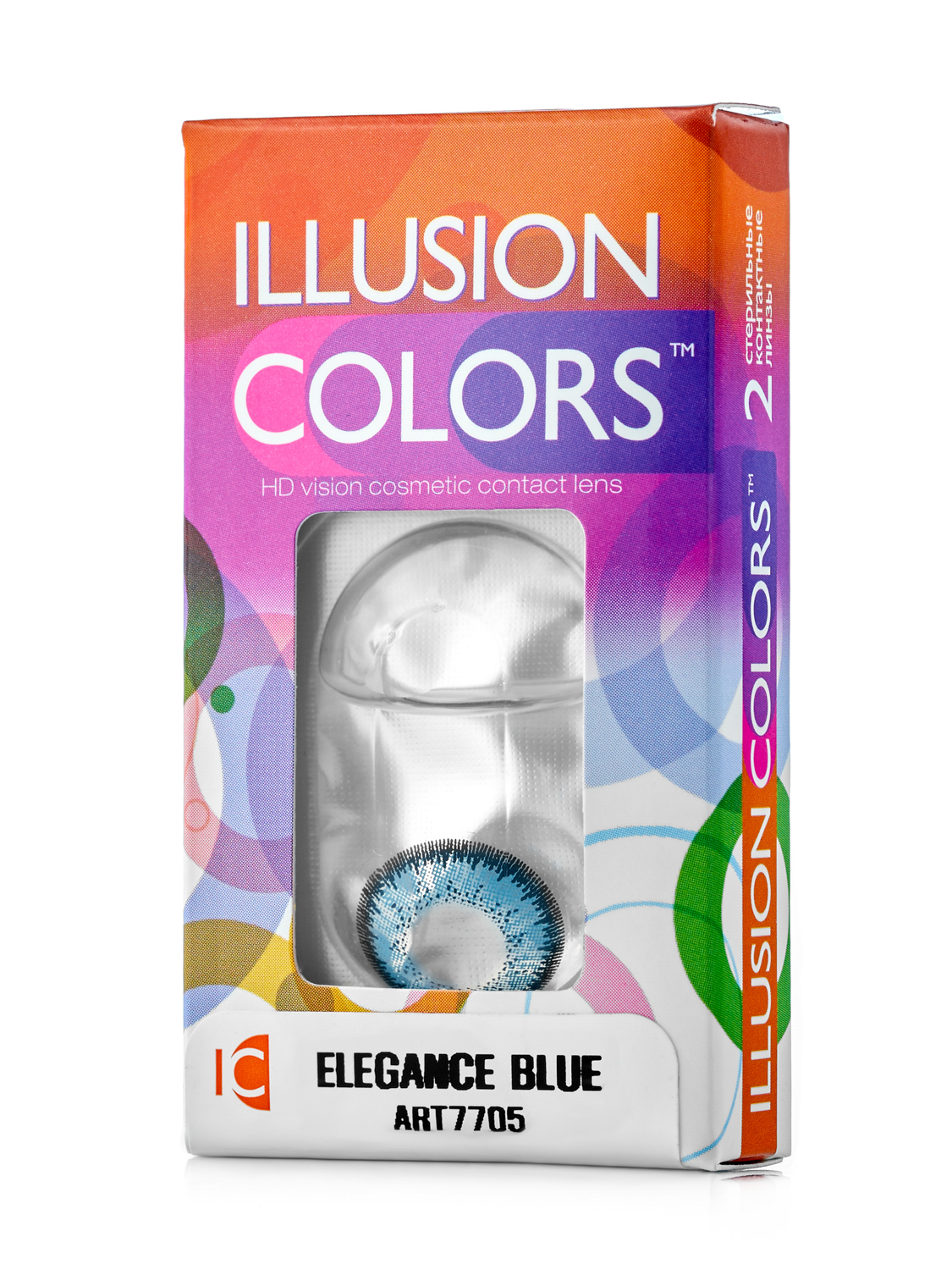 фото Контактные линзы illusion colors elegance 2 линзы -6.0d blue синий