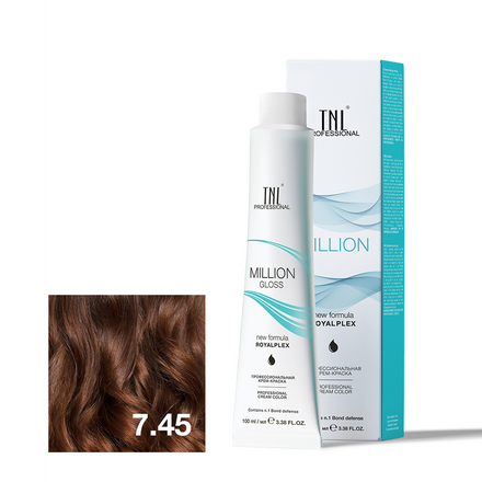

Крем-краска для волос TNL Professional Million Gloss 7.35