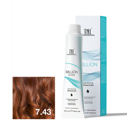 

Крем-краска для волос TNL Professional Million Gloss 7.32