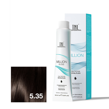 

Крем-краска для волос TNL Professional Million Gloss 5.23