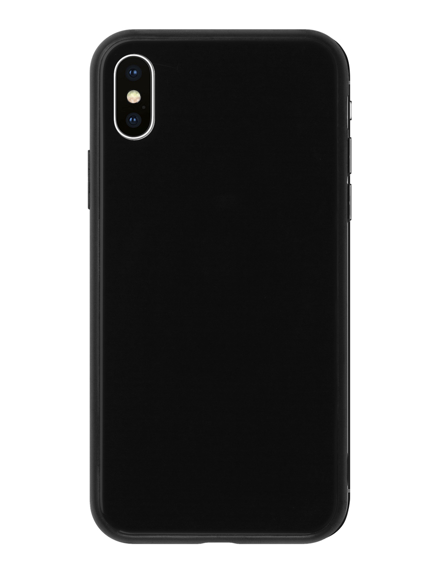 Чехол iPhone X/Xs, NN, стекло, Black, Glass