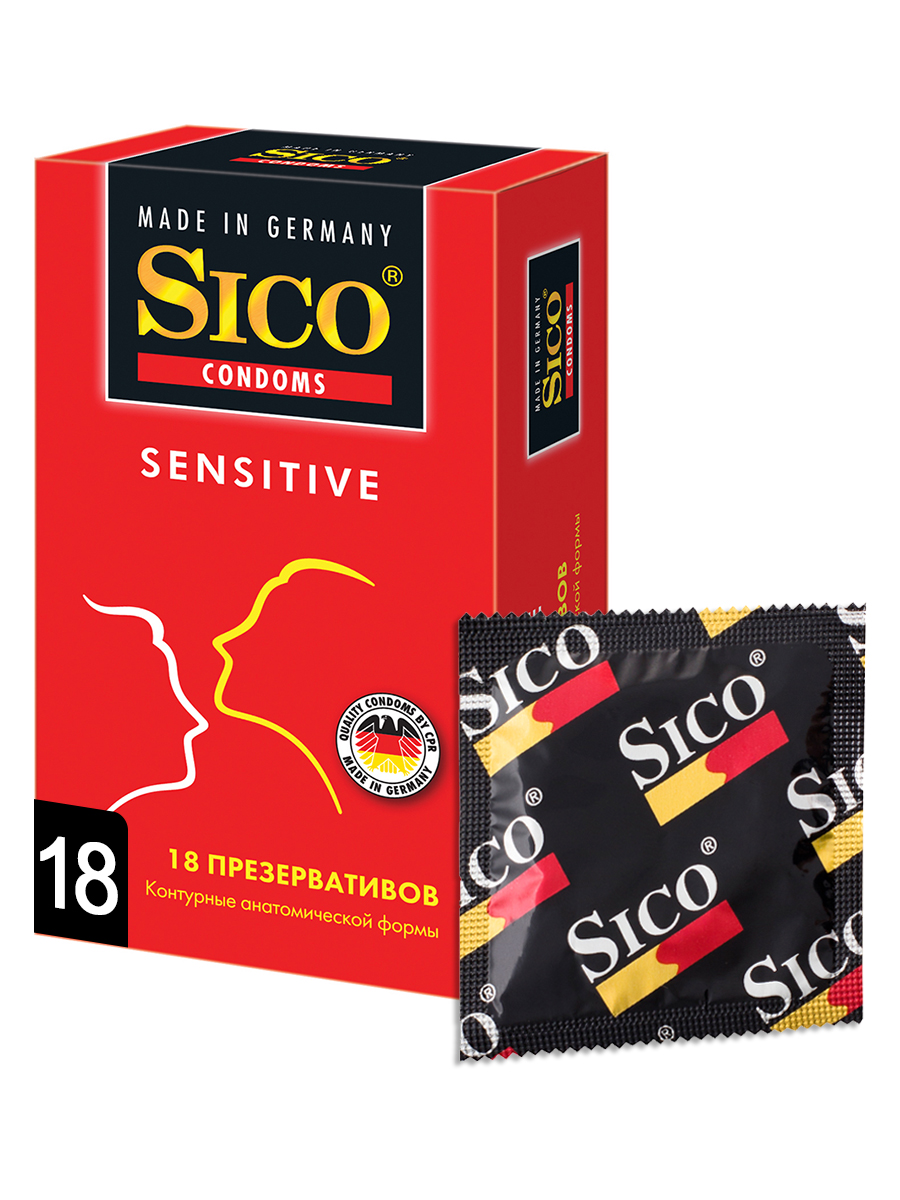 Презервативы Sico Sensitive Контурные анатомической формы 18 шт.