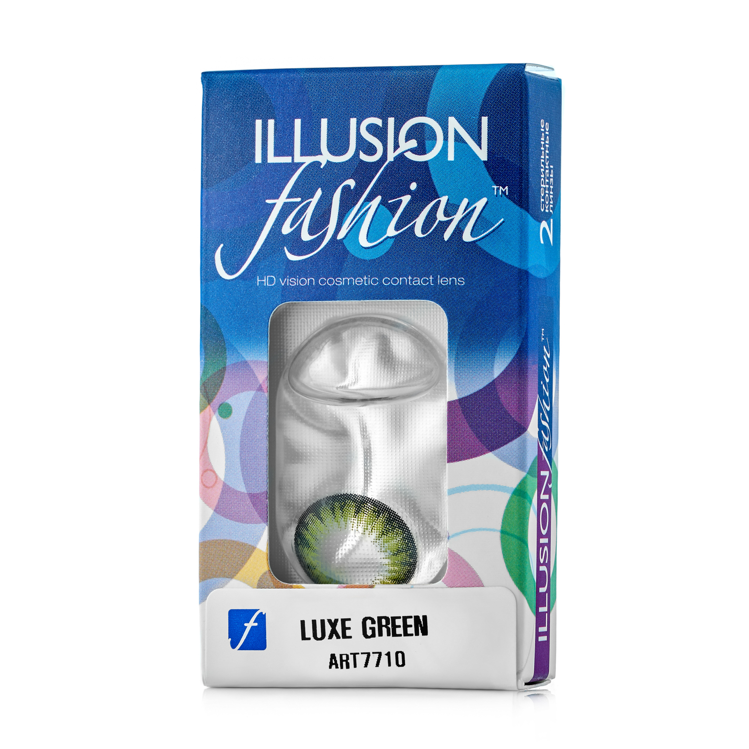 фото Контактные линзы illusion fashion luxe 2 линзы -5.5d green зеленый