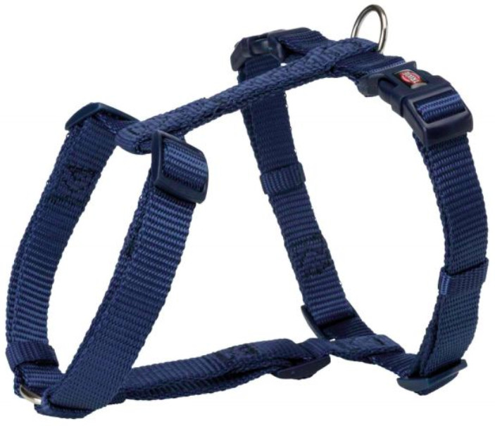 

Шлейка для собак TRIXIE Premium H-Harness, L, M, нейлон, пластик, синий, 52–75 см/20 мм, Premium H-Harness